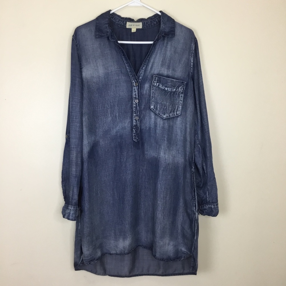 Anthropologie Cloth & Stone Tunic Shirt Dress
